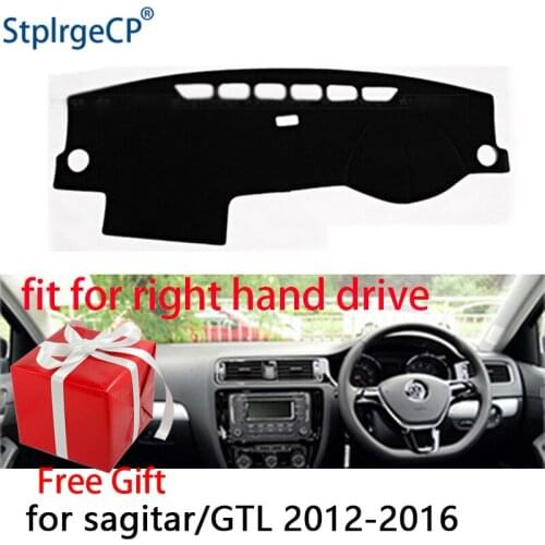Car Dashboard Cover Mat for Volkswagen Sagitar 2012-2016 Right Hand Drive Dashmat Pad Dash Mat Covers Dashboard Accessories