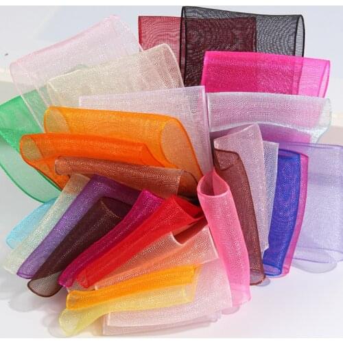 27 Colors Choose (10 yards/lot) 3/4''(20mm) Broadside Organza Ribbons Wholesale Gift Wrapping Decoration Ribbons