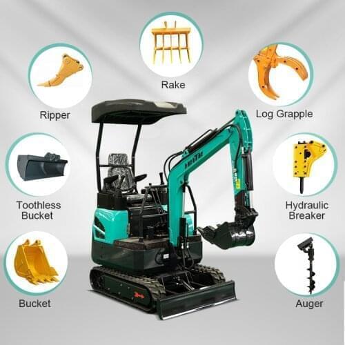 LT1017 China 1.7 Ton Mini Excavator For Sale Retractable Track Digger Most Popular Machine