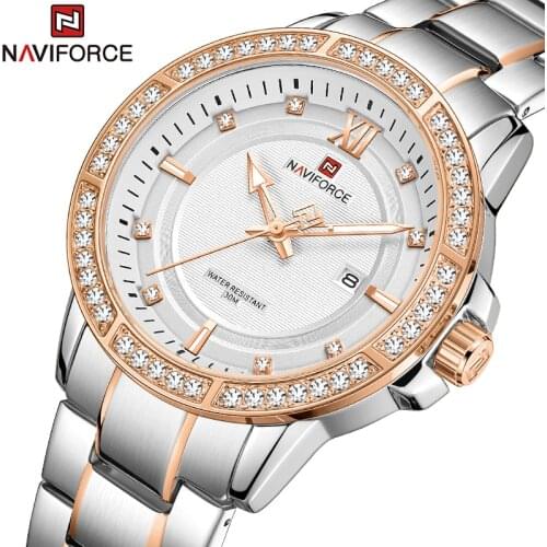 NAVIFORCE Men Watches Top Brand Luxury Stainless Steel Fashion Sport Watch For Men Date Waterproof Male Clock Reloj Hombre