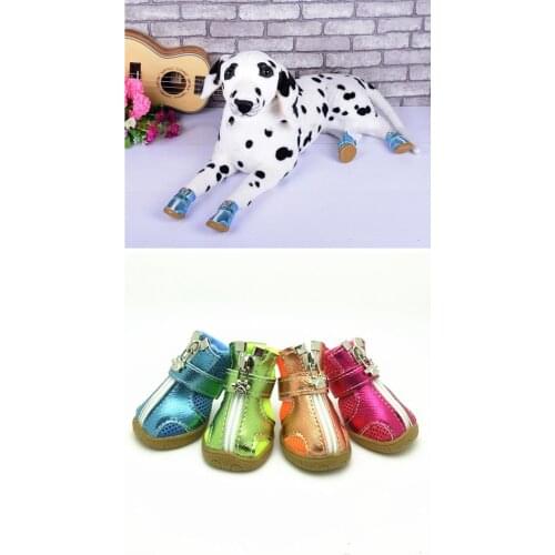New Pet Fashion Series Dog Shoes Booties Silicone Soles Breathable Mesh Dog Boots 5 sizes 5 colors