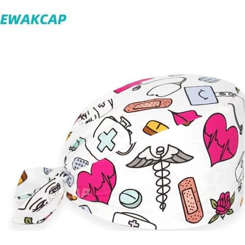 New Scrub Cap Adjustable Scrub Hat gorros quirurgicos mujer Beauty Salon Nursing Hats Lab Working Hat Pet Shop Women Scrubs Caps