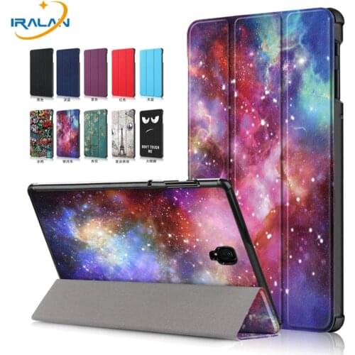 2018 New Printed PU Leather Smart Case For Samsung Galaxy Tab S4 10.5 T830 T835 T837 SM-T830 3-fold Folio Stand Cover+Film+Pen