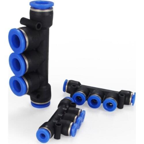 PK 4/6/8/10/12mm Pneumatic Fitting Five-Way Quick Pneumatic Component Connector