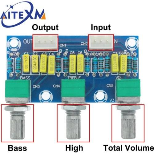 XH-M802 Amplifier Board High and Low Voltage Mixer Tone Board Volume Control Subwoofer PCB Adjustment Amplificador