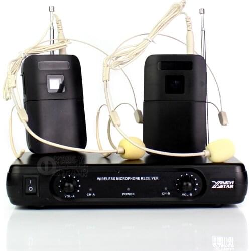 Professional Invisible Headworn Wireless Microphone Headset Mic 2 Channel Cordless Receiver BLX1 Transmitter Karaoke Microphones