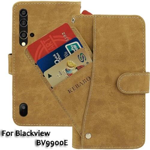 Vintage Leather Wallet Blackview BV9900E Case 5.84" Flip Luxury Card Slots Cover Magnet Phone Protective Cases Bags