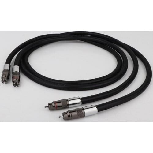 Pair High End Silver Plated RCA Interconnect Cable Stereo Hi-Fi Audio Analogue Lead Phono RCA Cable RCA to RCA Extension Cable