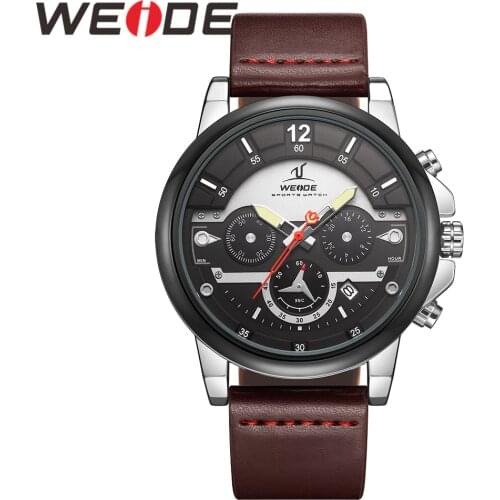 WEIDE Men's Watch With Leather Strap