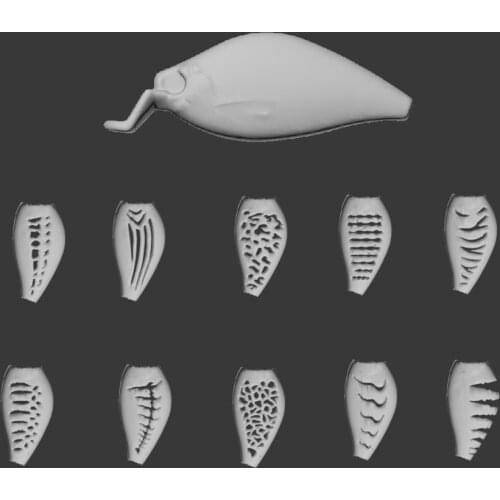 WLure Hard Plastic 3D Stencil for UPC503