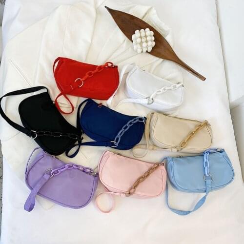 Womens Nylon Handbag Simple Daily Travel Underarm Shoulder Bags Female Shopping Totes Purse for Women 2020 New Fashion Bag