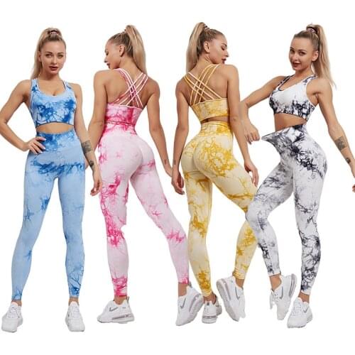 Womens Sportswear Yoga Set Workout Clothes Athletic Wear Sports Gym Legging Seamless Fitness Bra Crop Top Sleeveless Yoga Suit