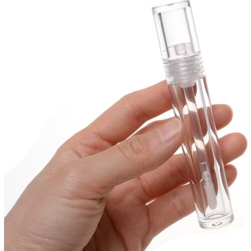 1pc 3.5ml Round Transparent Empty Lip Gloss Tubes Refillable Lip Glaze Lip Balm Bottles Lipstick Rubber Inserts Container