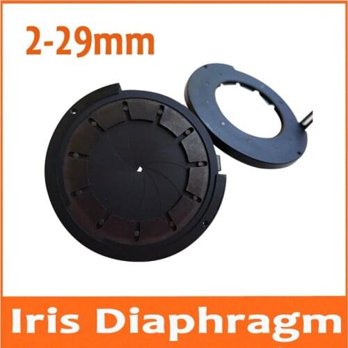 100pcs Zoom Optical Iris Diaphragm Aperture Condenser 11 Blades Digital Camera Monitor Microscope Adapter 2-29mm Amplifying
