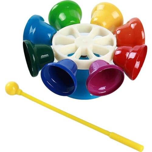 8-Tone Hand Bells Kids Children Musical Octave Percussion Instrument Sound Toy Children Toys Chirstmas Birthday Gifts