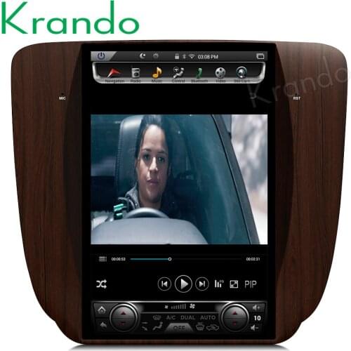 Krando Android 8.1 12.1"for GMC Yukon 2007-2012 Tesla style android navigation system som automotivo para carro car multimedia