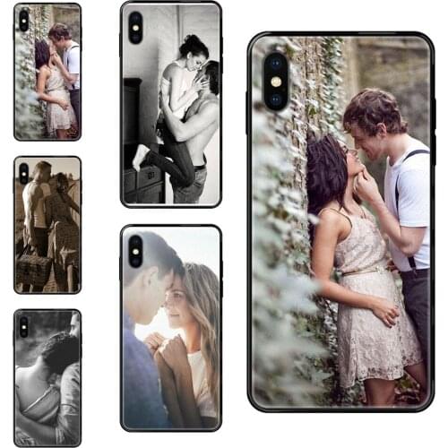 Kissing Lover Couple Personalized Black Soft TPU Live Love Phone For Galaxy Note 4 8 9 10 20 Plus Pro J6 J7 J8 M30s M80s Ultra