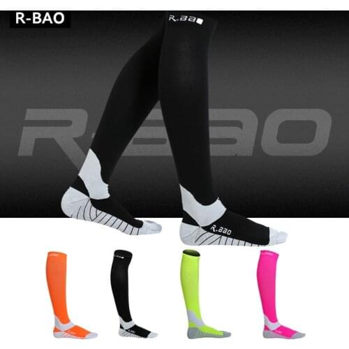 Marathon Function Long Socks Man Women Riding Cycling Football Sports Leg Guard Compression Stockings Night Running Reflective