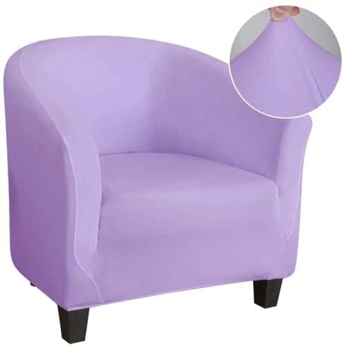 Elastic Spandex Milk Silk Solid Color Single U-Shaped Sofa Cover Hotel Home Club Card Seat Sofa Chair Cover