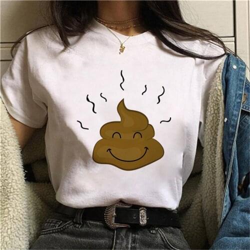 Cartoon Print T Shirt Women Harajuku Spoof Personality T Shirt Loose Top Tee Funny Women Short Sleeve T-shir