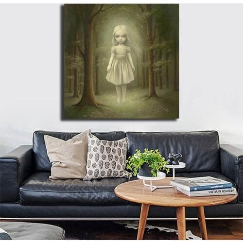 Canvas Hd Prints Pictures Wall Artwork 1 Panel Ghost Girl Painting Modern Style Home Decoration Modular Poster Living Room Frame