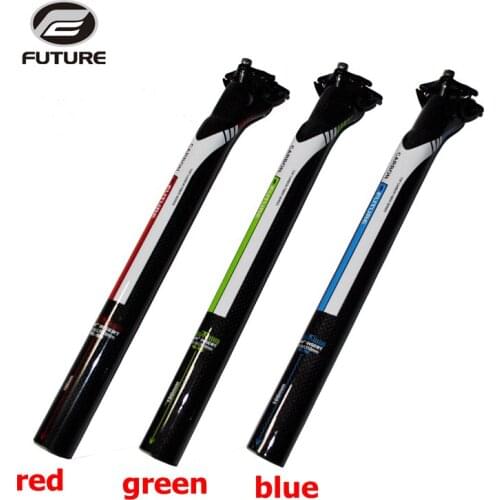 FUTURE full fiber carbon MTB bicycle seatpost road mountain cycling bike parts bikes seat tube 3k gloss 31.6 * 350mm 3 colors
