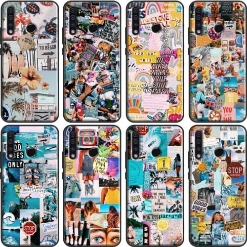 Summer Beach Collage For Huawei Honor 10i 7C 7A 6C 4C Pro 8A 9A 6X 7X 8X 9X 7S 8S 9S 8 9 20 10X 10 Lite Case