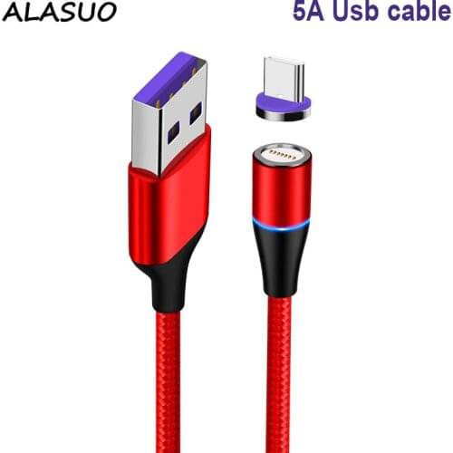 5A Magnetic Data Cable 360° Rotating Type-C 5A USB Cable For iphone 12 pro max Samsung S20 plus Huawei P30 USB Type C Cable