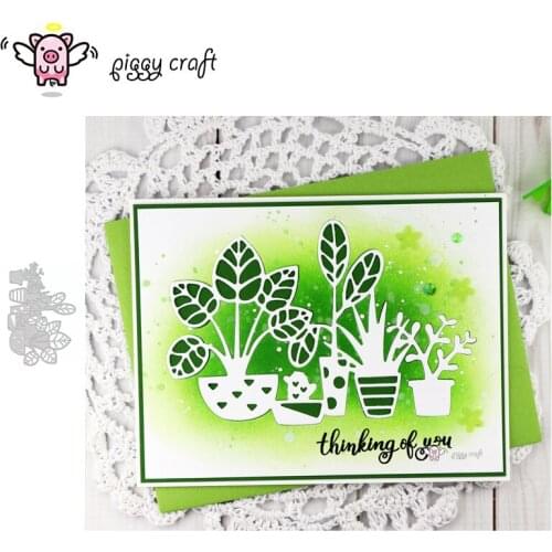 Piggy Craft metal cutting dies cut die mold Plant pot decoration Scrapbook paper craft knife mould blade punch stencils dies
