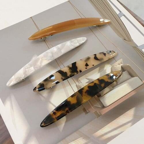 New Fashion Vintage Acetate Geometric Hair Clips For Women Girl Headband Sweet Hairpins Barrettes Hair Accessories Long Barrette