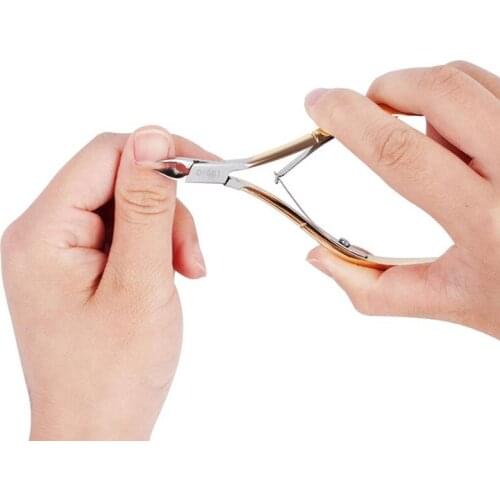 Stainless Steel Nail Cuticle Rainbow Silver Tweezer Scissors Fingernail Toenail Cuticle Nipper Trimming Dead Skin Clipper Tool