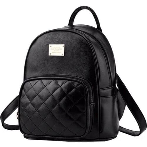 2021 New School Bags for Girls Black Backpacks for Women Female Hot Sale Causal BagsTeenagers Leather Backpack