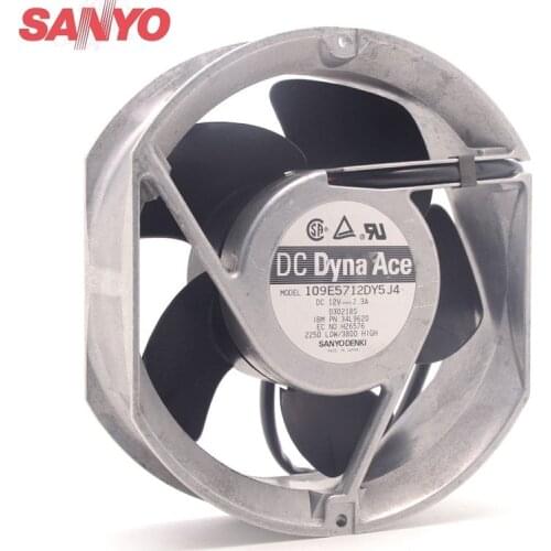 Original For Sanyo Cooling fan 109E5712DY5J4 12V 2.3A 172*172*51MM metal frame case