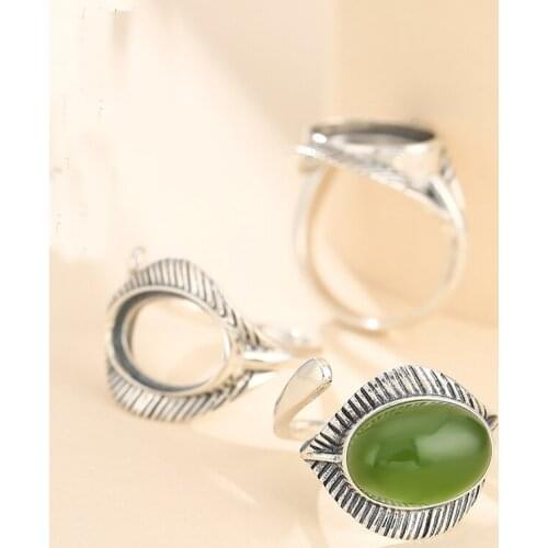 11*14mm 925 STERLING SILVER men women Semi Mount Bases Blanks base blank Pad ring Setting wedding jewelry findings diy A5855