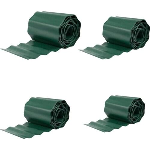 Plastic Corrugated Garden Lawn Edge Flexible DIY Decorative Grass Stop Fence Green Road Plant Palisade Flower Grass Bed