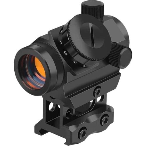 1x20 RDS-25 Red Dot Sight 4 MOA Micro Red Dot Gun Sight Rifle Scope with 1 inch Riser Mount Airsoft Hunting Accessory