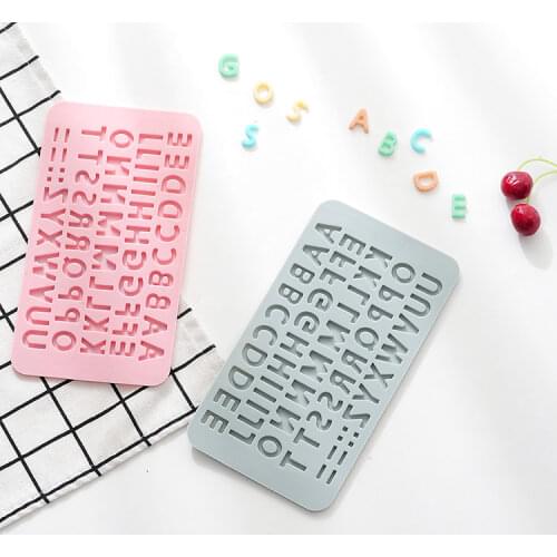 26 English alphabet silicone mold DIY chocolate fudge mold birthday cake decoration christmas mold kitchen baking supplies