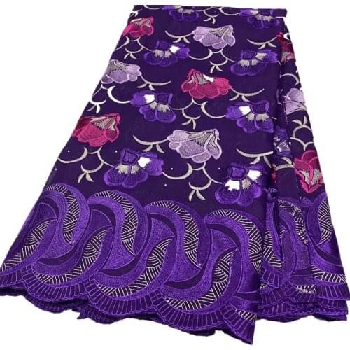 SJ Lace 5 yards 100% cotton Swiss Voile lace African Lace Fabric Wedding Chiffon Fabric Embroidery Swiss Lace Fabric Dress L3-69