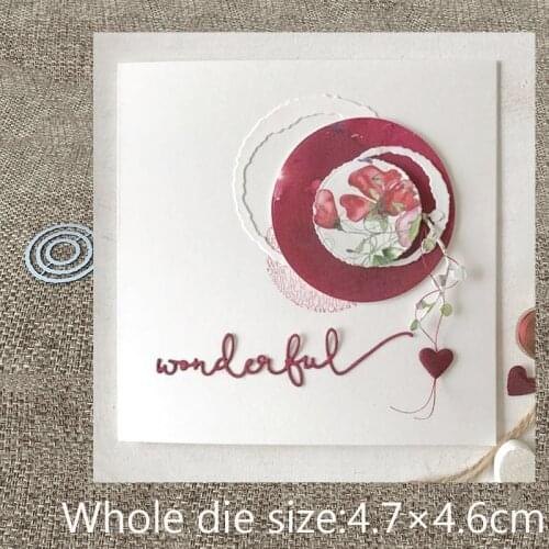 XLDesign Craft Metal Cutting Die cut dies 3pcs circle frame decoration scrapbook Album Paper Card Craft Embossing die cuts