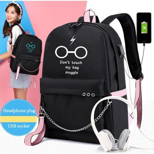 IMIDO Lumious Students Backpacks Women Personality Usb Charging Candy Color Girl Travel Bags Teenagers Canvas Fashion Schoolbags