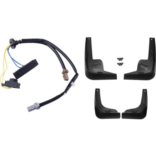 1 Set Front Rear Mud Flaps for Nissan Guard Mud Flap Car & 1 Pcs Trunk Lid Release Tailgate Opener Switch