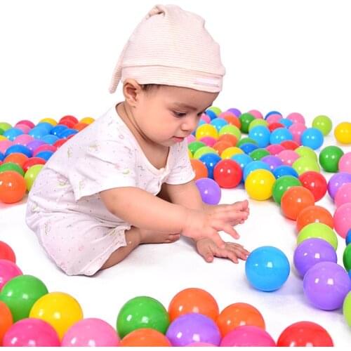 20PCS Baby Toys Ocean Ball 5.5cm Pit Balls Pool For Play Pool Ocean Plastic Water Ball Wave Colorful Soft Pool Dry Random Color