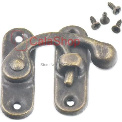 10 Pcs / Lot 34mmx40mm Suitcase Bag Chest Clasp Latches Lock For Closure Purse Boxes Buckles Bronze