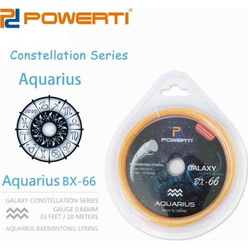 POWERTI 10PC Badminton String 0.66mm Constellation Gym Training BX66 Badminton Machine Stringing Tools12M