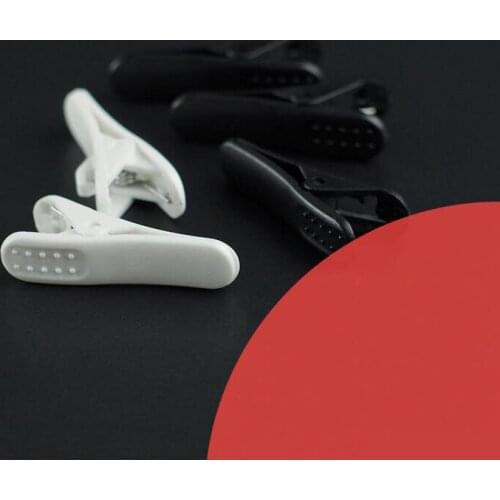 15pcs Clamps for headphones headset clamp Collar Clip for headphone cable clips for earphone replacement MP3 MP4 Black white