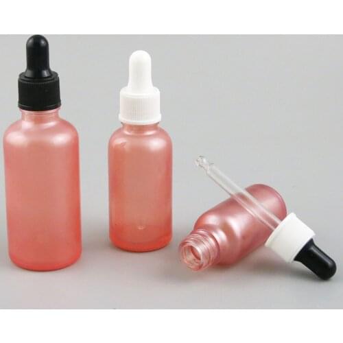 360 x 10ml 30ml 50ml 100ml Essential Oil Pink Glass Bottle With Droppers For Liquid Reagent Pipette Bottle Cosmetic Container