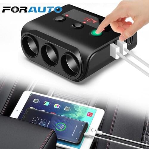 4 Ports USB Charger Car Charger 12-24V Multifunctional Car Cigarette Lighter Socket Splitter For GPS Mobile Phone Quick Charge