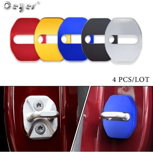 4Pcs/Set Car Door Lock Protective Cover Case For ALFA ROMEO LANCIA Aluminum Alloy Decorative Car Door Stickers Auto Accessories
