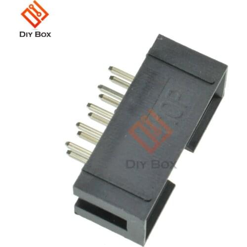 50PCS 10 Pin 2x5 Pin Double Row 2.54mm Pitch Straight Pin Male IDC Socket Box Header Connector