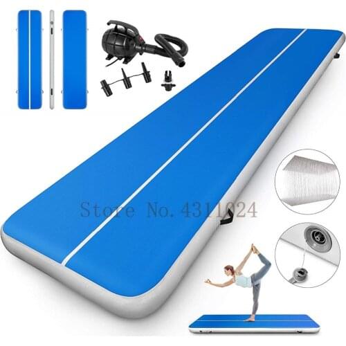 Free Shipping 8x1x0.2m Inflatable Air Track Tumbling Mat for Gymnastics Inflatable Airtrack Floor Mats with Electric Air Pump